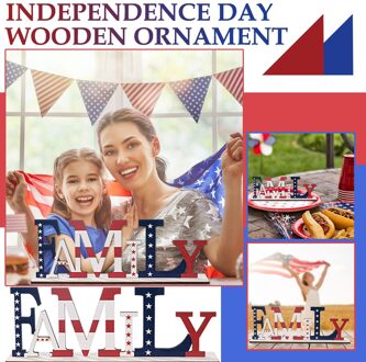 45 @ Home Decoratie Accessoires Amerikaanse Onafhankelijkheid Dag Decoraties Houten Letters Creatieve Ornament Glorys Home Decor Для
