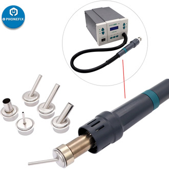 45 Degree Curved Angle Nozzle Sleeve for QUICK 861DW TR1300A Hot Air Station 3/4/6/8/10/12mm Resisting Nozzles