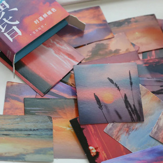 45 Pcs/Box Cute Book Flower Stationery Sticker Scenery Travel Sticker Decorative Adhesive Sticker Diary Scrapbooking Supplies