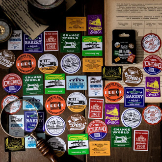 45 pcs/box Retro Grocery Club Series Decorative Stationery Planner mini Stickers Scrapbooking DIY Diary Album Stick Lable