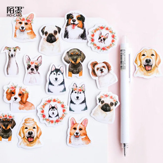 45 Pcs/lot Cute Dog Animal Sticker Decoration DIY Scrapbooking Sticker Stationery Kawaii Diary Label Sticker