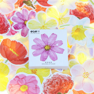 45 Pcs/pack Cute Kawaii Colorful Petals Papers Stickers Diary Decoration Scrapbooking DIY Stationery Sticker