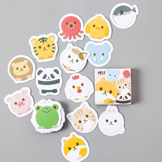 45 Pcs/pack Funny Animals Decorative Stationery Stickers Scrapbooking DIY Diary Album Stick Label