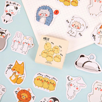 45 pcs/pack Kawaii Animals Party Mini Paper Stickers Diy Ablum Diary Scrapbooking Label Sticker Stationey Decoration