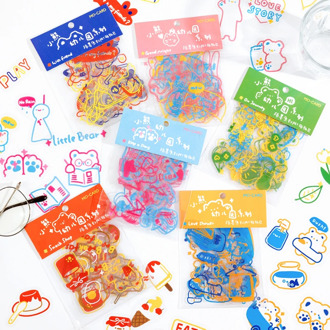 45 PCs/Pack Lovely Bears Journaling Life Planner Stickers Life Style Kawaii Animals Decorative Sticky Notes Stationery Stickers