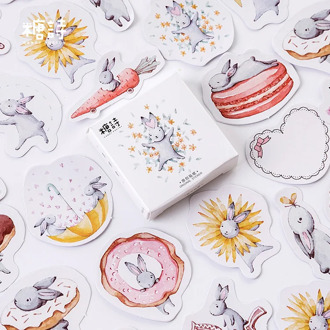 45 Pcs/pack Lovely Rabbit Kawaii Diy Stickers Decorative Scrapbooking Diary Album Stick Label