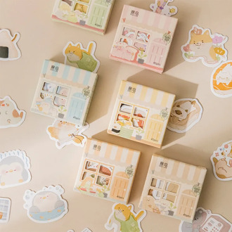 45 pcs/set Cute Little House Mini Animals Stickers Scrapbooking Diy Journal Sticker Stationery Diary Sticker Korean Stationery