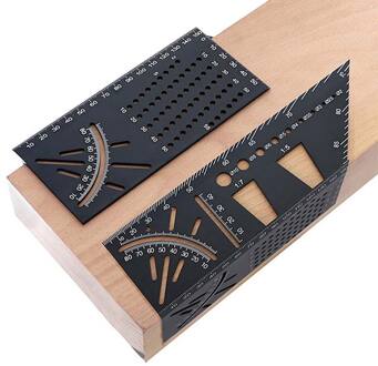 45 + 90 Graden Houtbewerking Heerser Vierkante Houtbewerking Scribe Meten Meten Tool Met Gauge En Heerser Handig Hoge