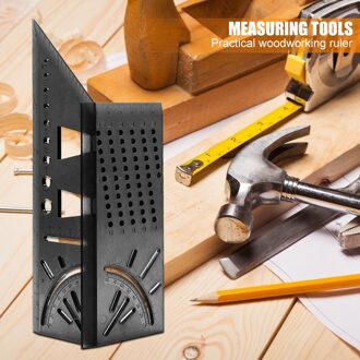 45 + 90 Graden Metrische Gauge Meten Gauge 3D Mitre Hoek Meten Vierkante Size Meten Tool Met Gauge Heerser Gereedschappen houtbewerking