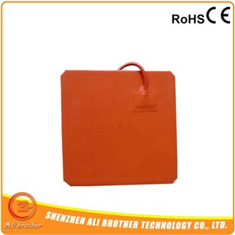 450*450Mm 24V 500W Silicone Heater 3M Lijm 100K Thermistor 1000Mm Lood Draden