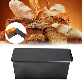 450 - 900g Rectangle Non-Stick Bread Loaf Meatloaf Pan With Lid Iron Toast Cake Mold Kitchen Bakeware Baking Supplies