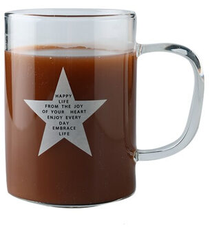 450 ML Grote hittebestendig borosilicaatglas Mok Cup Bier Koffie Thee Melk Ontbijt Mok Creatieve Transparant Drinken 003