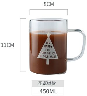 450 ML Grote hittebestendig borosilicaatglas Mok Cup Bier Koffie Thee Melk Ontbijt Mok Creatieve Transparant Drinken 006
