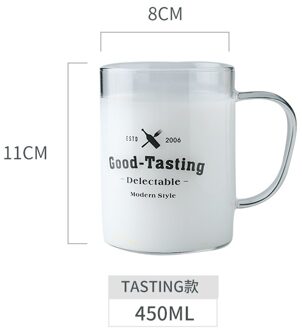 450 ML Grote hittebestendig borosilicaatglas Mok Cup Bier Koffie Thee Melk Ontbijt Mok Creatieve Transparant Drinken 007