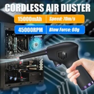 45000 Rpm Hoge Druk Elektrische Cordless Air Duster Computer Schoner Blower Toetsenbord Laptop Diepe Reiniging Tool Oplaadbare 15000Mah