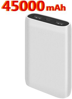 45000Mah Mini Power Bank Mobiele Telefoon Draagbare Opladen Led Digitale Display Usb Externe Batterij Power Bank Voor Xiaomi Iphone wit-45000mah