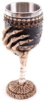 450Ml 3D Schedel Hoorn Knight Cool Rvs Cup Koffie Kopjes En Mokken Koffie Mokken Halloween Bar Cup drinken Tumbler B 200ML