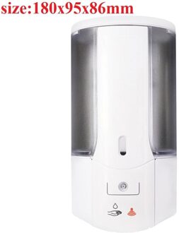 450Ml Automatische Zeepdispenser Touchless Sensor Handdesinfecterend Shampoo Wasmiddel Dispenser Wall Mounted Voor Badkamer Keuken rood met wit