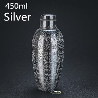 450Ml Carven Graveren Vintage Bar Shaker Rvs Cocktail Boston Bar Shaker Barbenodigdheden Carven 450ml