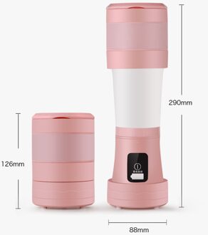 450Ml Draagbare Blender Elektrische Vouwen Mixer Blender Smoothie Blender Usb Mini Keukenmachine Elektrische Squeezer Oranje Juicer roze