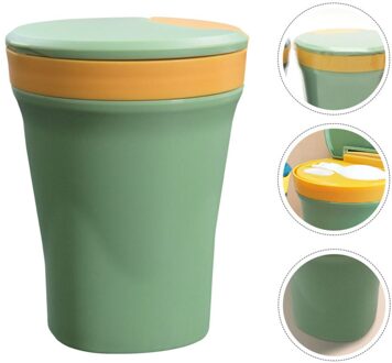 450Ml Microwaveable Soep Cup Soep Container Met Deksel Lepel Voor Vrienden Familie groen