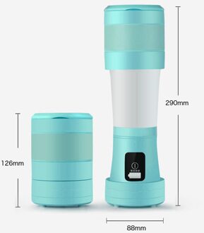 450Ml Opvouwbare Elektrische Juicer Draagbare Smoothie Processor Juicer Handheld Fruit Squeezer Mini Sap Mixer Cup Keuken Mixer 450ml blauw