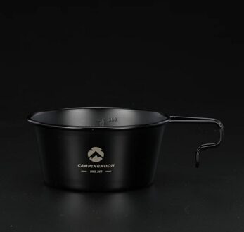 450ml Outdoor Camping Stainless Steel Sierra Cup with Black Titanium Coating Portable Camping Hiking Picnic BBQ Tableware Cookware