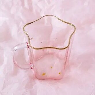 450Ml Phnom Penh Crystal Glas Noord-europa Gradiënt Kawaii Snack Cup Meisje Koffie Aardbei Melk Mok Roze