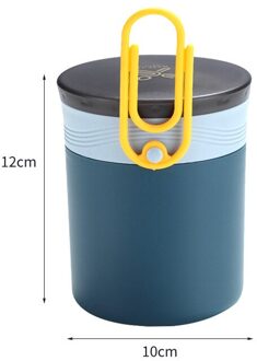 450Ml Roestvrij Staal/Pp Effen Draagbare Vacuüm Geïsoleerde Reizen Koffie Mok Cup Sticky Notes Creatieve En Geraffineerde Dubbele laag paars Inner wall blauw