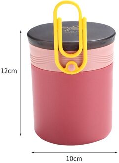 450Ml Roestvrij Staal/Pp Effen Draagbare Vacuüm Geïsoleerde Reizen Koffie Mok Cup Sticky Notes Creatieve En Geraffineerde Dubbele laag roestvrij staal rood