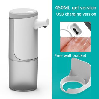 450Ml Zeepdispenser Non-contact Automatische Vloeibare Automatische Zeepdispenser Usb Opladen Waterdicht En Flushable Te Gebruiken Gel
