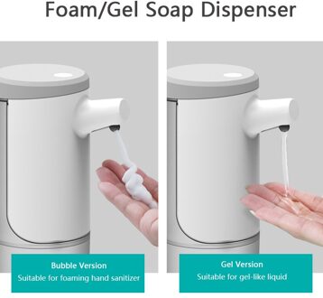 450Ml Zeepdispenser Touchless Usb Oplaadbare Automatische Vloeibare Pomp Handsfree Auto Hand Draagbare Zeepdispenser Foam Dispenser