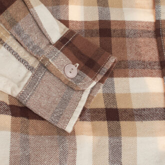 453164 Flanellen Overhemd met Knoopsluiting voor Jongens Bruin