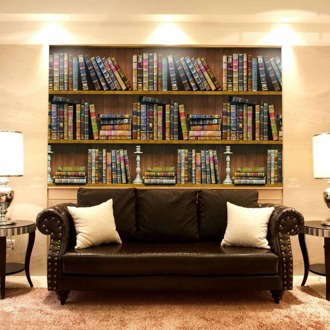 45cm x 10m zelfklevende Boekenplank Bibliotheek Boek Patroon Behang Mural Decals Woonkamer Decor