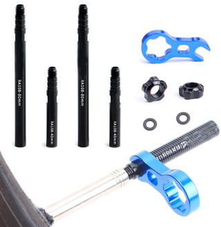 45mm 80mm Removable Integrated With Wrench Bicycle Parts Presta Valve Extender Inner Tubes Valve Extension Bike Accessories