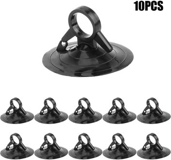 45Mm Diameter Auto-interieur 10 Stuks Pvc Materiaal Auto Zonnescherm Zuignap Sterke Pull Ring Zwaluwstaart Zuignap zwart