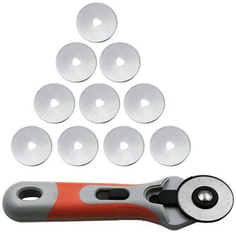 45Mm Patchwork Roller Wiel Roterende Ronde Cutter Tailor Naaien Lederen Craft Tool Met Messen Snijden Stof Papier licht groen