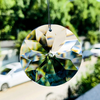 45mm Round Clear Crystal Prisms Suncatcher Pendants Decor Accessories for Chandelier Parts DIY Home Wedding Decor Accessories