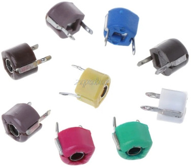 45pcs=9value*5pcs trimmer Adjustable capacitor Assortment Kit JML06 5pf 10pf 20pf 30pf 40pf 50pf 60pf 70pf 120pf JAN10 Dropship