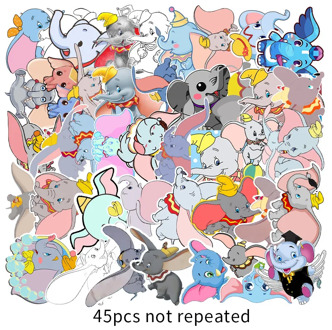 45PCS Dumbo elephants cartoon vintage decal scrapbooking Kids for DIY phone Laptop Motorcycle Waterproof Stickers