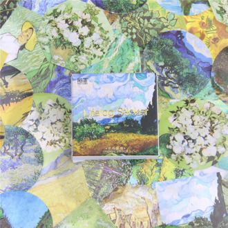 45pcs/pack Cute Van Gogh Oil Painting Mini Paper Sticker Decoration Diy Ablum Diary Scrapbooking Label Sticker Kawaii Stationery