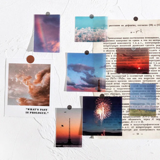 45pcs/pack Travel Scenery Stickers Set Scrapbooking Stickers For Journal Planner Diy Crafts Scrapbooking Diary