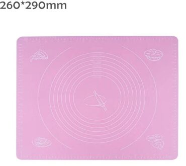 45X60cm Grote Siliconen Kneden Deeg Mat Bakken Mat Pizza Deeg Maker Gebak Keuken Gadgets Bakvormen Kneden Pad Accessoires 26x29cm roze