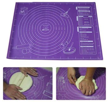 45X60Cm Non-stick Siliconen Pad Bakplaat Cupcake Dessert Zeep Rolling Kneden Mat Bakken Mat Met schaal Gebak Fondant Mat