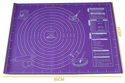 45X60Cm Siliconen Pasta Mat Pad Kneden Pad Keuken Bakvormen Bakken Gebak Gereedschap Meettoestel
