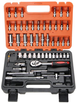 46/53 Piece Socket Wrench Set Combination Tool Set Practical Auto Repair Durable Practical Hardware Tools