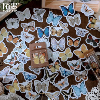 46 pcs/box A brief history of butterflies Decorative Stationery Stickers set cute Scrapbooking DIY Diary Album Stick Lable