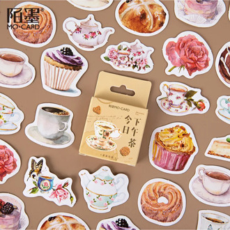46 Pcs/box Afternoon Tea Series Decorative Stationery Mini Stickers Set Scrapbooking DIY Stick Lable Diary Album Art Supplies