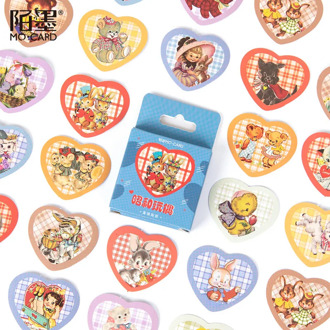 46 pcs/box Showa Doll Series Decorative Stationery Cartoon Stickers Scrapbooking DIY Diary Album Stick Lable
