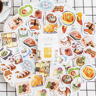 46 Pcs/pack Daily Food Mini Paper Stickers Diy Album Diary Scrapbooking Label Sticker Stationery Decoration